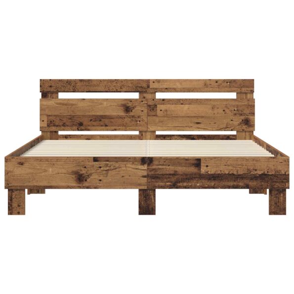 vidaXL Rám postele Staré drevo 160 x 200 cm Kompozitné drevo – Obrázok 4