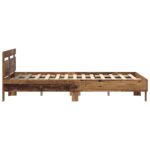vidaXL Rám postele Staré drevo 160 x 200 cm Kompozitné drevo – Obrázok 5