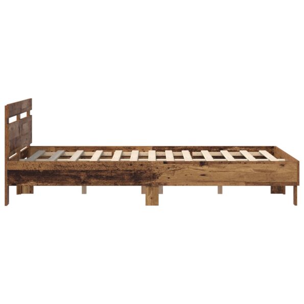 vidaXL Rám postele Staré drevo 160 x 200 cm Kompozitné drevo – Obrázok 5