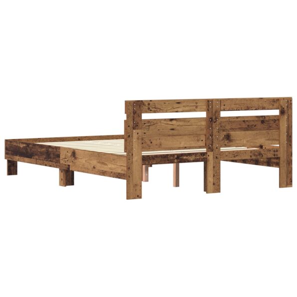 vidaXL Rám postele Staré drevo 160 x 200 cm Kompozitné drevo – Obrázok 6