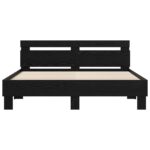 vidaXL Rám postele Čierny dub 160 x 200 cm Kompozitné drevo – Obrázok 4