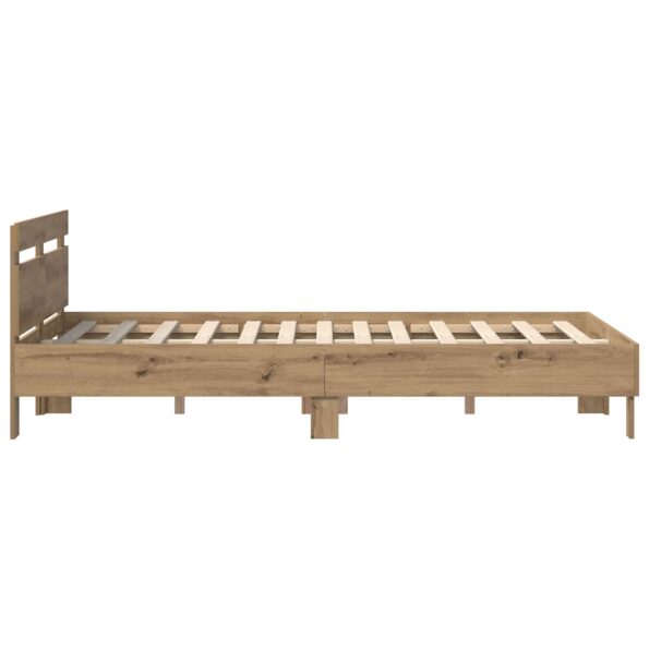 vidaXL Rám postele Remeselný dub 120 x 200 cm Kompozitné drevo – Obrázok 5