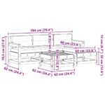 vidaXL Záhradný lounge set 5 pcs Voskovo hnedá a taupe – Obrázok 9