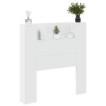 vidaXL Zadné čelo Biela 100 x 16,5 x 103,5 cm Kompozitné drevo – Obrázok 3