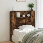 vidaXL Zadné čelo Dymová dub 100 x 16,5 x 103,5 cm Kompozitné drevo