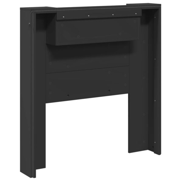 vidaXL Zadné čelo Čierna 100 x 16,5 x 103,5 cm Kompozitné drevo – Obrázok 7