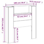 vidaXL Zadné čelo Sivý Sonoma 100 x 16,5 x 103,5 cm Kompozitné drevo – Obrázok 13