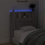 vidaXL Zadné čelo Sivý Sonoma 100 x 16,5 x 103,5 cm Kompozitné drevo – Obrázok 4