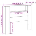 vidaXL Zadné čelo Dymová dub 120 x 16,5 x 103,5 cm Kompozitné drevo – Obrázok 13