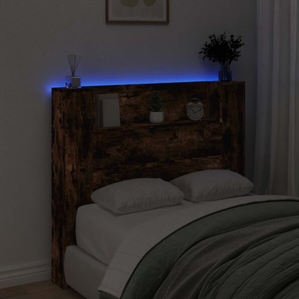 vidaXL Zadné čelo Dymová dub 120 x 16,5 x 103,5 cm Kompozitné drevo – Obrázok 4