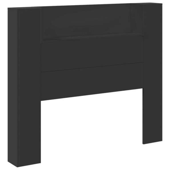vidaXL Zadné čelo Čierna 120 x 16,5 x 103,5 cm Kompozitné drevo – Obrázok 2