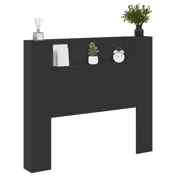 vidaXL Zadné čelo Čierna 120 x 16,5 x 103,5 cm Kompozitné drevo – Obrázok 3