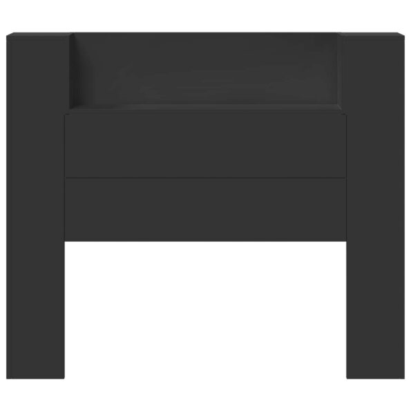 vidaXL Zadné čelo Čierna 120 x 16,5 x 103,5 cm Kompozitné drevo – Obrázok 5