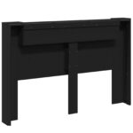 vidaXL Zadné čelo Čierna 160 x 16,5 x 103,5 cm Kompozitné drevo – Obrázok 7