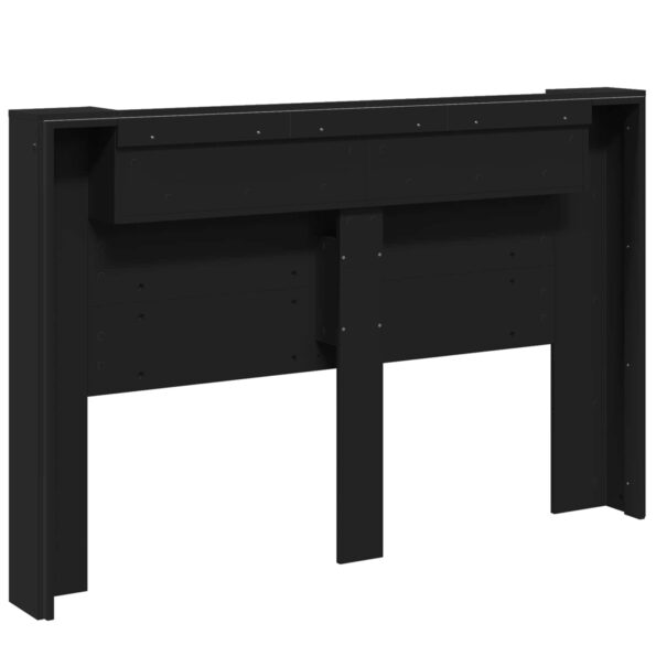 vidaXL Zadné čelo Čierna 160 x 16,5 x 103,5 cm Kompozitné drevo – Obrázok 7