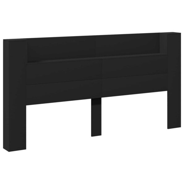 vidaXL Zadné čelo Čierna 200 x 16,5 x 103,5 cm Kompozitné drevo – Obrázok 2