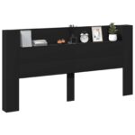 vidaXL Zadné čelo Čierna 200 x 16,5 x 103,5 cm Kompozitné drevo – Obrázok 3