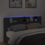 vidaXL Zadné čelo Čierna 200 x 16,5 x 103,5 cm Kompozitné drevo – Obrázok 4