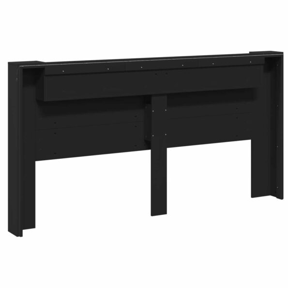 vidaXL Zadné čelo Čierna 200 x 16,5 x 103,5 cm Kompozitné drevo – Obrázok 7