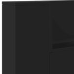 vidaXL Zadné čelo Čierna 200 x 16,5 x 103,5 cm Kompozitné drevo – Obrázok 8