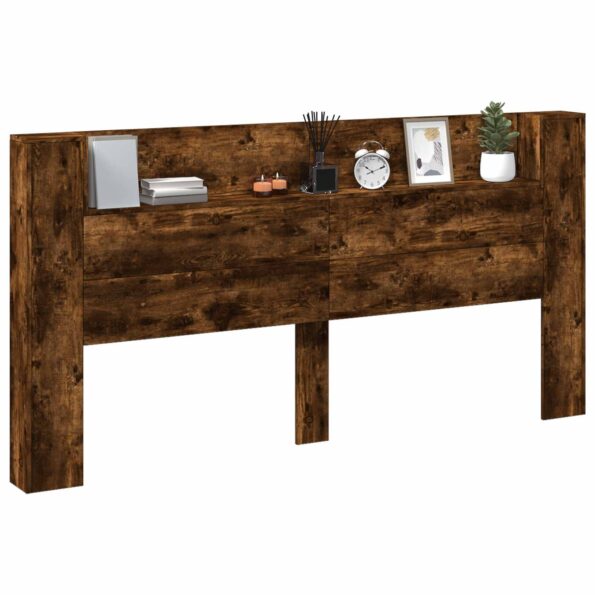 vidaXL Zadné čelo Dymová dub 200 x 16,5 x 103,5 cm Kompozitné drevo – Obrázok 3