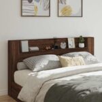 vidaXL Zadné čelo Hnedý dub 200 x 16,5 x 103,5 cm Kompozitné drevo