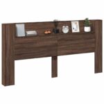 vidaXL Zadné čelo Hnedý dub 200 x 16,5 x 103,5 cm Kompozitné drevo – Obrázok 3
