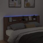 vidaXL Zadné čelo Hnedý dub 200 x 16,5 x 103,5 cm Kompozitné drevo – Obrázok 4