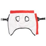 vidaXL Psí kabát s postrojom Červená M Flís a polyester – Obrázok 3