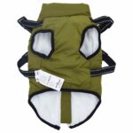 vidaXL Psí kabát Armádna zelená L28 Flís a polyester – Obrázok 5