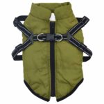 vidaXL Psí kabát Armádna zelená L36 Flís a polyester – Obrázok 2