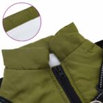 vidaXL Psí kabát Armádna zelená L40 Flís a polyester – Obrázok 7