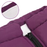 vidaXL Psí kabát Fialová L44 Flís a polyester – Obrázok 7