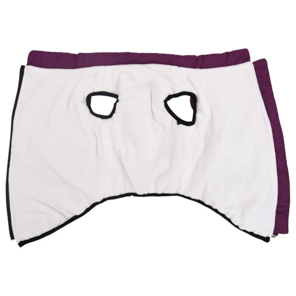 vidaXL Psí kabát s postrojom Fialová 4XL Flís a polyester – Obrázok 3