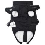 vidaXL Psí kabát s postrojom Čierna L Flís a polyester – Obrázok 5