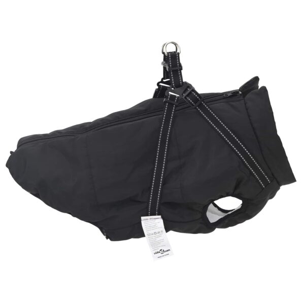 vidaXL Psí kabát Čierna L48 Flís a polyester – Obrázok 4