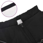 vidaXL Psí kabát Čierna L48 Flís a polyester – Obrázok 7