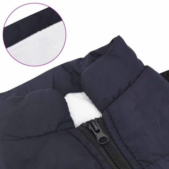 vidaXL Psí kabát Námornícka modrá L24 Flís a polyester – Obrázok 7