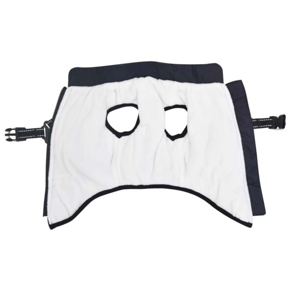 vidaXL Psí kabát s postrojom Námornícka modrá L Flís a polyester – Obrázok 3