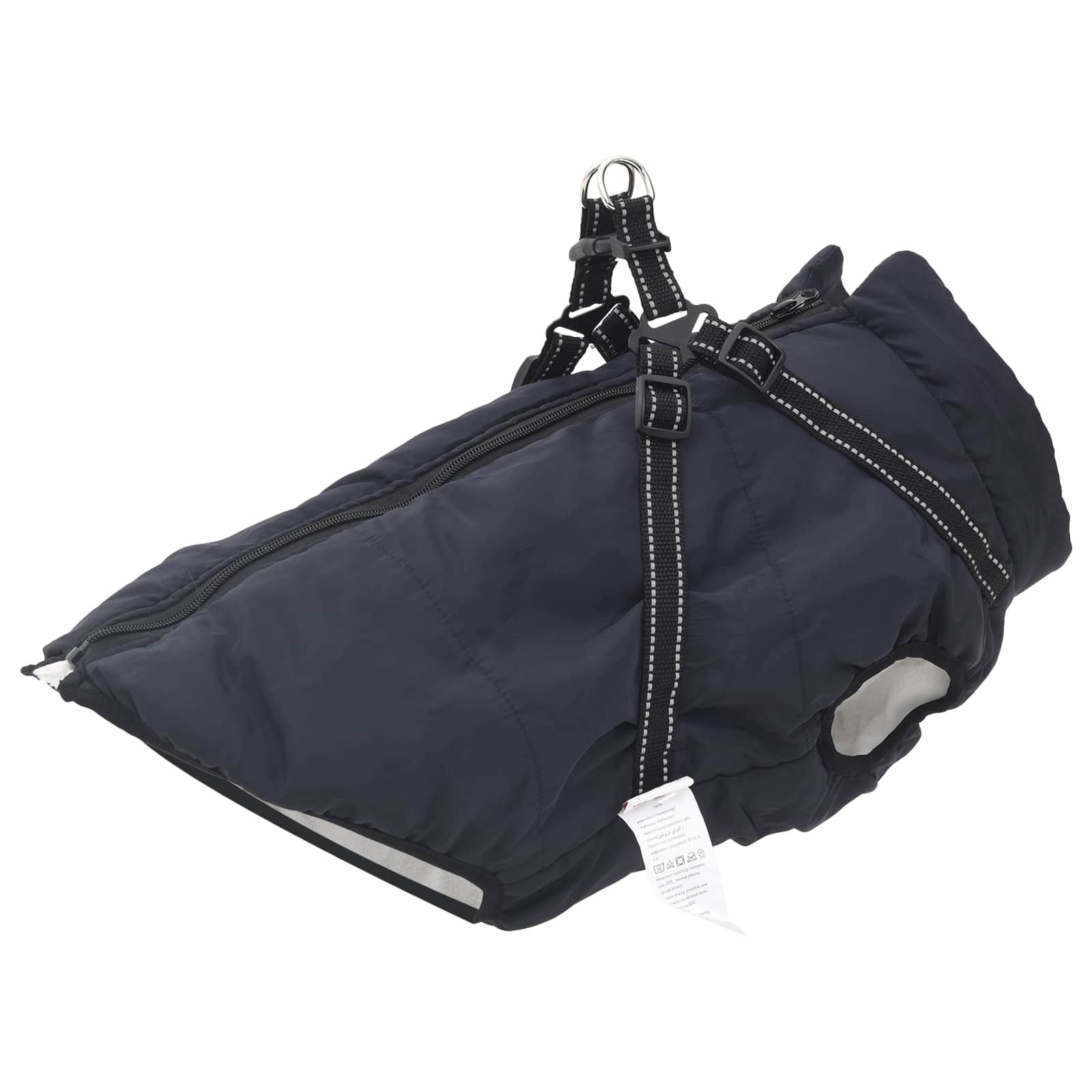 3422543_1.jpg vidaXL Psí kabát Námornícka modrá L44 Flís a polyester – Obrázok 1