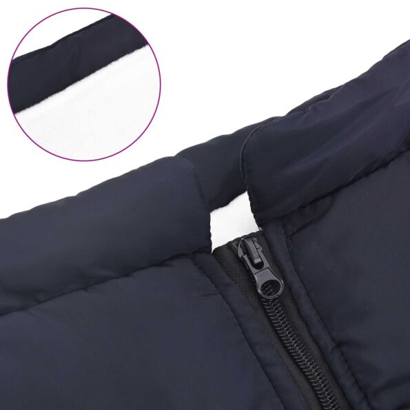vidaXL Psí kabát s postrojom Námornícka modrá 4XL Flís a polyester – Obrázok 7