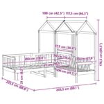 vidaXL Súprava dennej postele 3 pcs Včelí hnedý – Obrázok 8