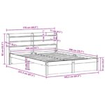 vidaXL Rám postele 2 pcs Včelí hnedý Masívne borovicové drevo – Obrázok 12