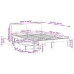 vidaXL Rám postele 3 pcs Včelí hnedý Masívne borovicové drevo – Obrázok 7