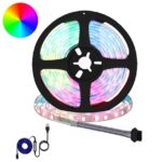 vidaXL LED pás 4 pcs Čierna a priehľadná 210 x 0,8 x 0,3 cm