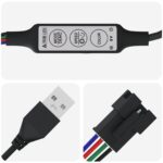 vidaXL LED pás 4 pcs Čierna a priehľadná 250 x 0,8 x 0,3 cm – Obrázok 4