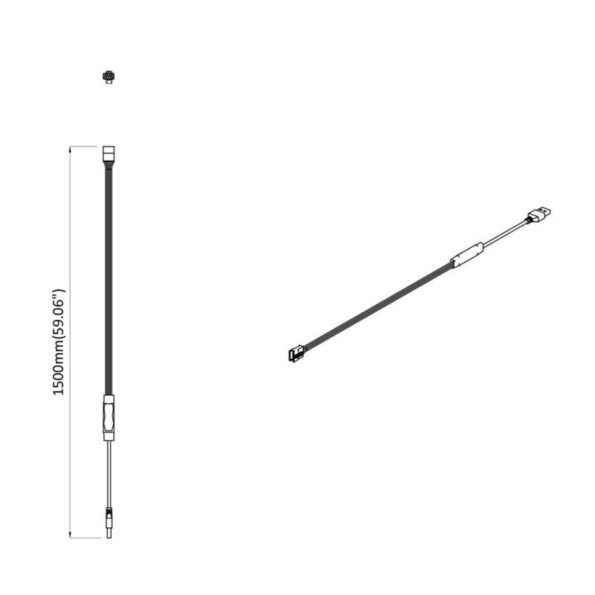 vidaXL LED pás 4 pcs Čierna a priehľadná 250 x 0,8 x 0,3 cm – Obrázok 6