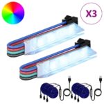 vidaXL LED pás 4 pcs Čierna a mnohofarebná 150 cm Meď a plast – Obrázok 2