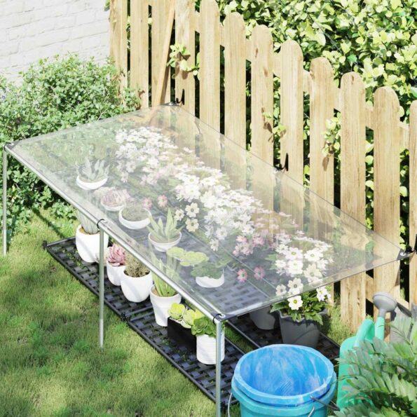 vidaXL Plachta s očkami Priehľadná 1 x 2 m Polyetylén – Obrázok 3