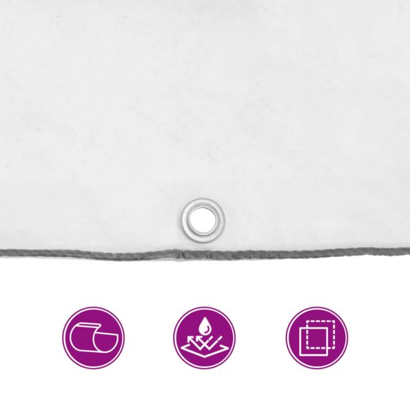 vidaXL Plachta s očkami Priehľadná 3 x 3 m Polyetylén – Obrázok 6